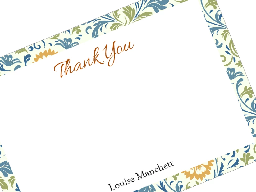 "Design and buy your personalised Thank You Cards Social Stationery from Personalsied Stationery. Suppliers of luxurious personalised social stationery since 2003."