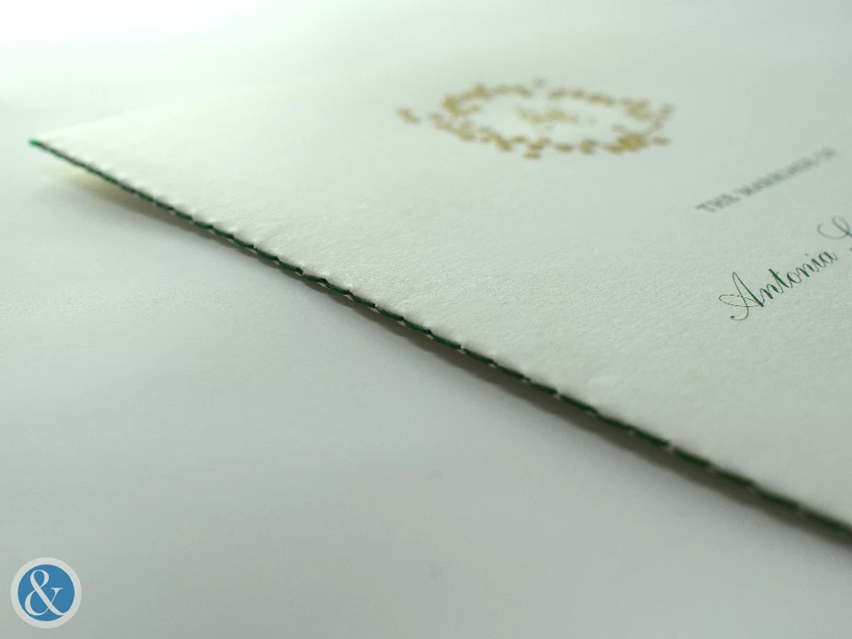 Thread Sewn Wedding Order of Service | Bespoke Custom Print from Personalsied Stationery