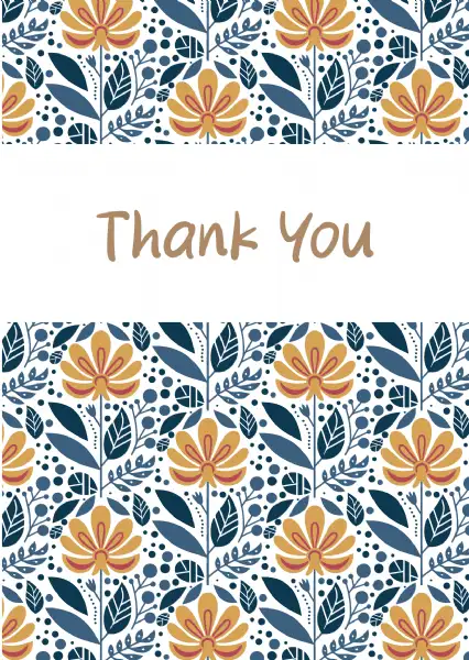 "Minton Floral Folded - A6 folded cards"