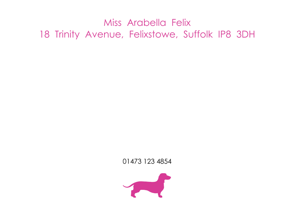 Personalised Stationery : Motif Postcards : Coco