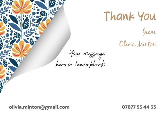 "Minton Floral - A6 double sided cards"