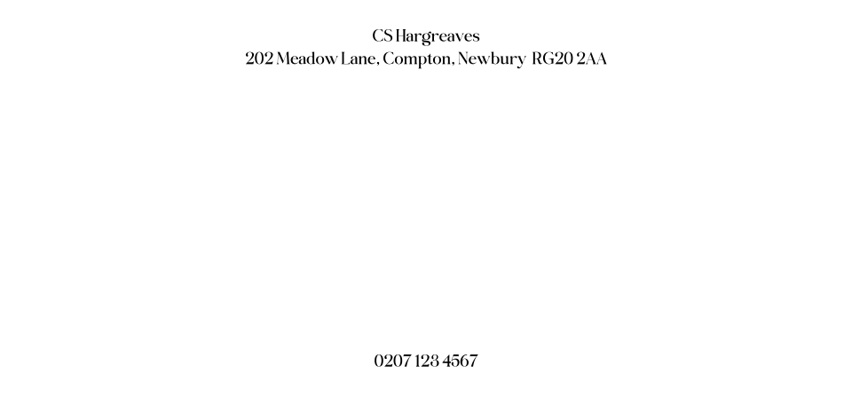 Personalised Stationery : Compliment Slips : Compton