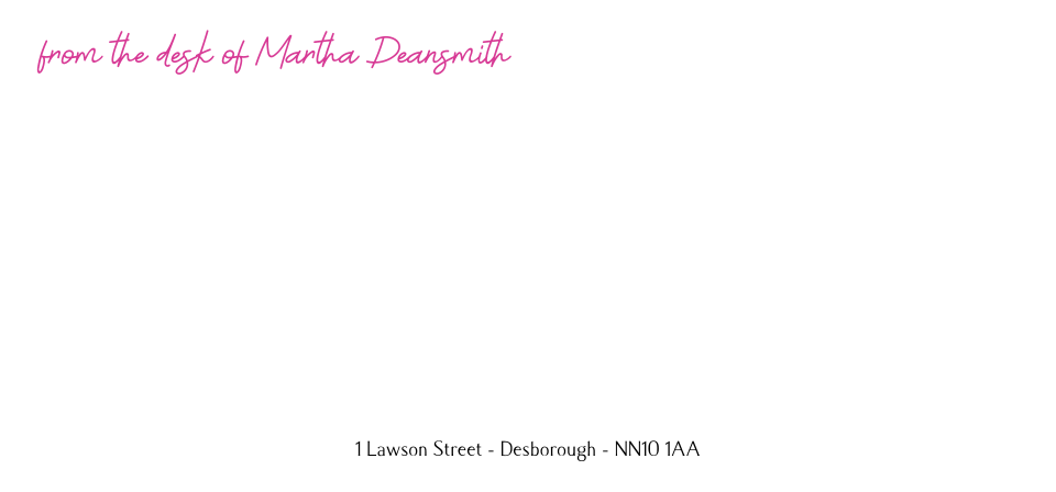 Personalised Stationery : Compliment Slips : Desborough