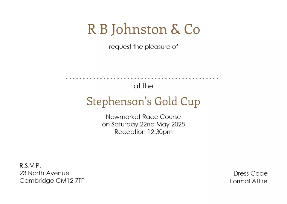 Johnston - Personalised Luxury A6 Invitation Ultra Cards Formal | from Personalsied Stationery