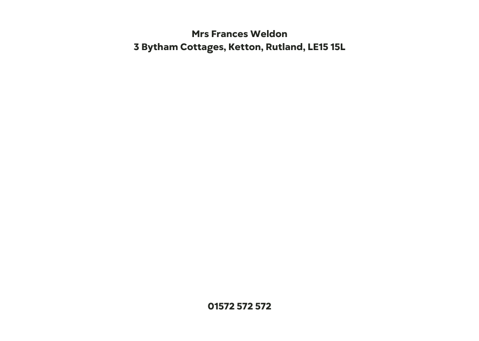 Personalised Stationery : A5 Letterhead : Ketton