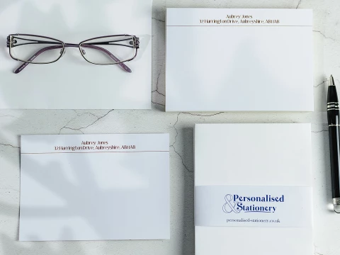 "Design and buy your personalised A6 Textured  Laid from Personalsied Stationery. Suppliers of luxurious personalised social stationery since 2003."
