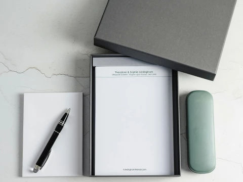 "Design and buy your personalised A5 Letterhead Textured Laid from Personalsied Stationery. Suppliers of luxurious personalised social stationery since 2003."